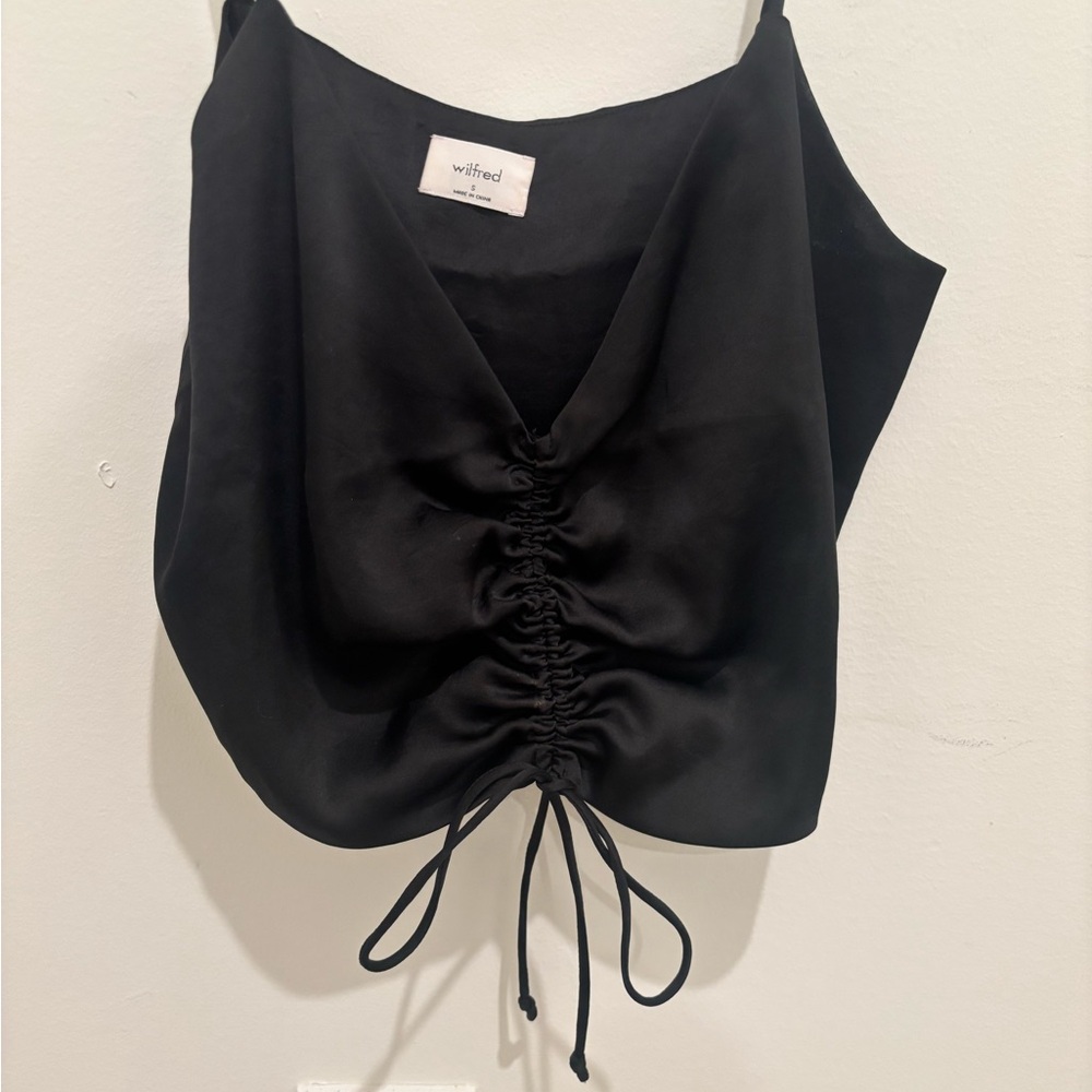 Wilfred Black Ruched Camisole Top